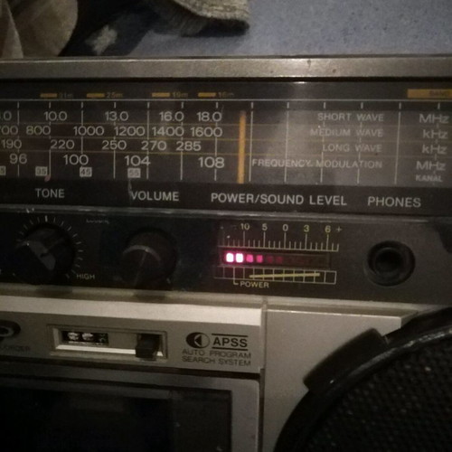 Sharp GF 6565-E portable radio cassette player used