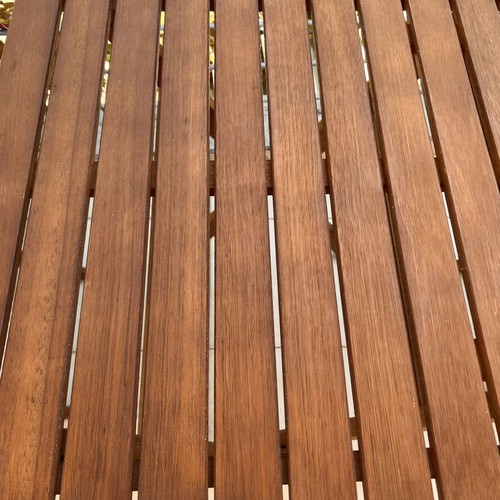 Wooden folding garden furniture set with table and 2 chairs