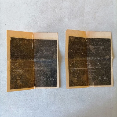 Ktel Tickets Used, 2 Student Seats Side by Side 1994 Katerini-Athens