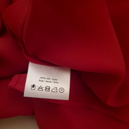 Xandres silk blouse like new, red, size XL