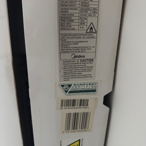 Midea Inverter Quattro AC 18000 BTU like new