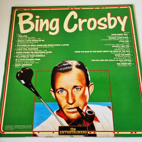 Bing Crosby The Entertainers vinyl LP, jazz pop vocal