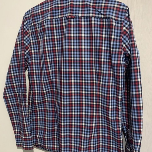 Mango men's checkered long-sleeve shirt like new, multicolor