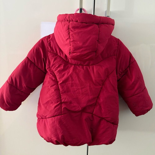 Zara jacket with inner lining for girl 3-4 years like new, red