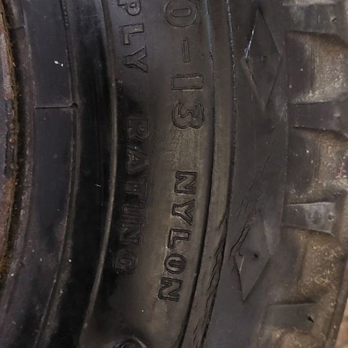Goodyear 8-ply 6.00-13 nylon tires used, pair