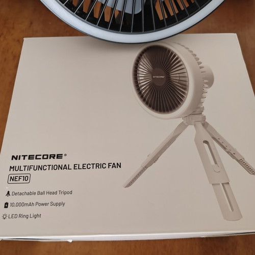 Nitecore NEF10 multifunctional fan with LED light and tripod