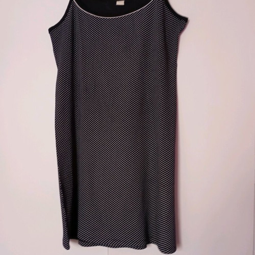 Summer dress elastic black with white polka dots like new