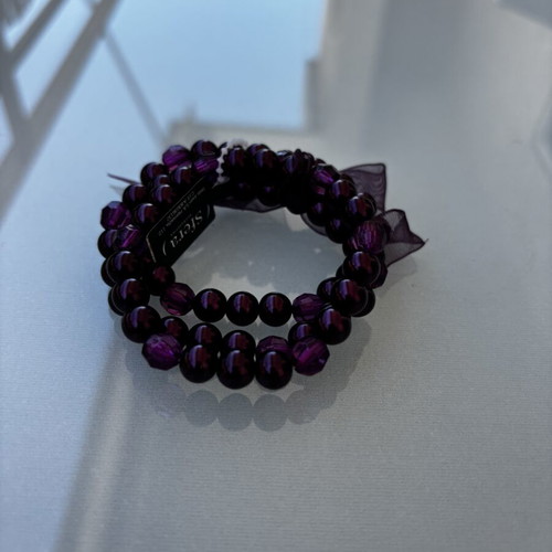 Bracelet purple with beads new