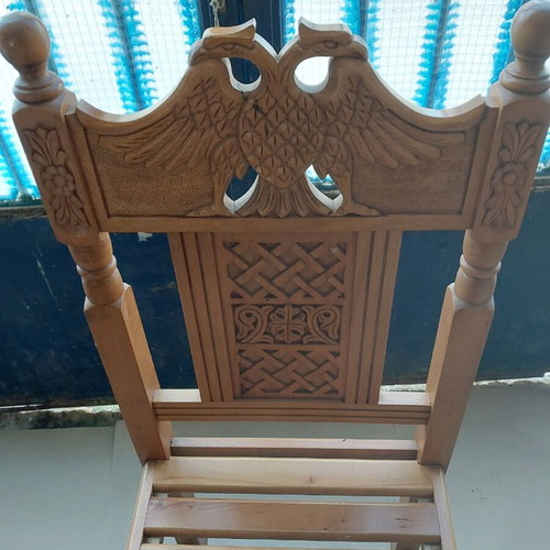 Wooden carved church chair new