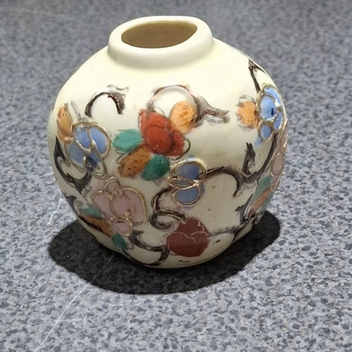 Vintage Japanese Satsuma Ginger Jar miniature, used