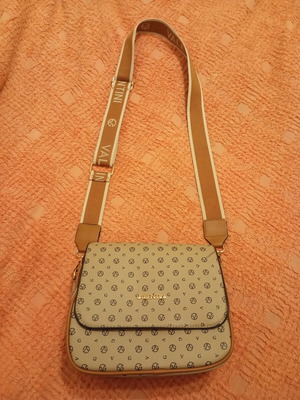 Valentini medium shoulder bag like new, beige and brown
