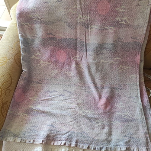 Two pique bedspreads for double bed, 200x177 cm, printed