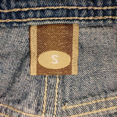 Denim shorts S with distressed details refurbished