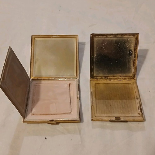 Collectible powder compacts used, set of 6 from America and Europe