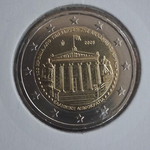 Collectible 2 Euro Bank of Greece 100 Years Academy 2026 new