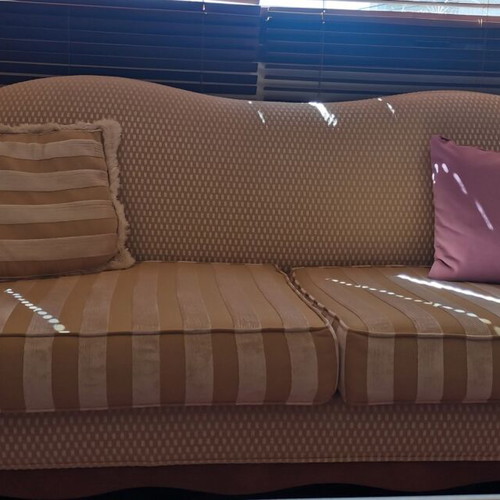 Two- and three-seater sofa set, solid wood, elegant upholstery