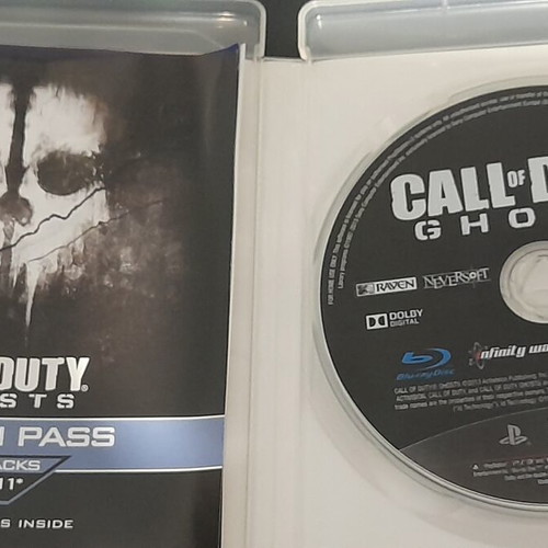 Call of Duty Ghosts PS3 game used, action shooting
