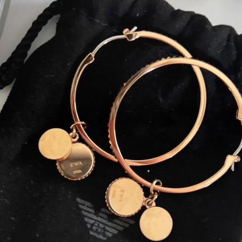 Emporio Armani earrings like new, gold color