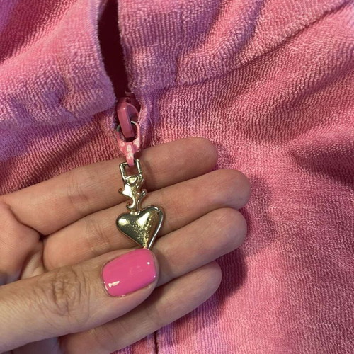 Sugarfree terry short-sleeve jacket with zipper like new, pink, size 152cm