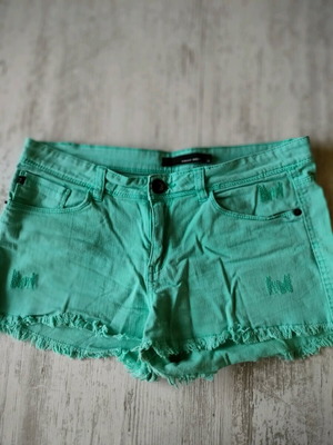 Teyli women's summer denim shorts green like new