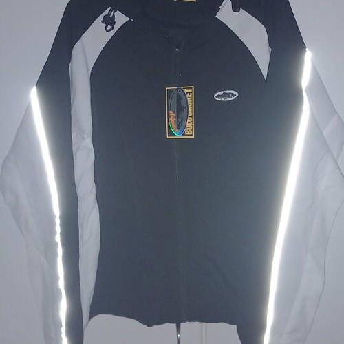 Corteiz Alcatraz windbreaker jacket black and white, size M