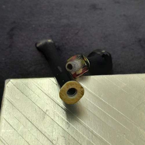Wooden cigarette pipe with agate used
