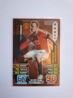 Topps Match Attax Premier League 2015-16 Wayne Rooney Bronze Limited Edition
