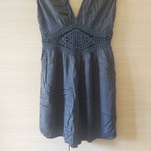 Dark blue one-piece shorts like new, Large/XL with lace detail