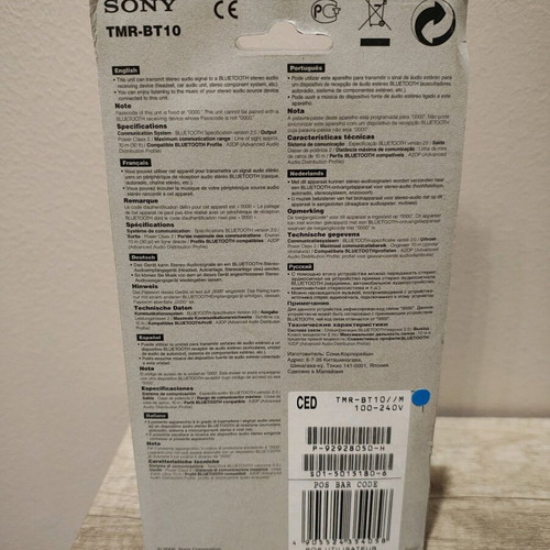 Sony TMR BT10A Bluetooth new