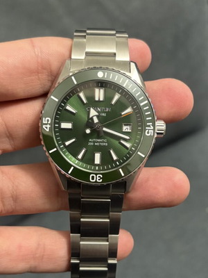 Quantum Barracuda Automatic ρολόι σαν καινούργιο, πράσινο diver