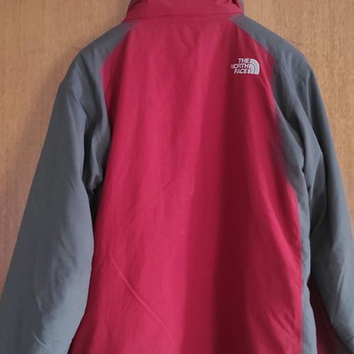 North Face winter jacket used, size L, red-gray