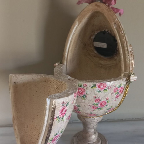 Handmade Easter egg with clock, new