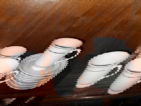 vintage σερβίτσιο καφέ ή τσαγιού international porcelain 10 τεμάχια
