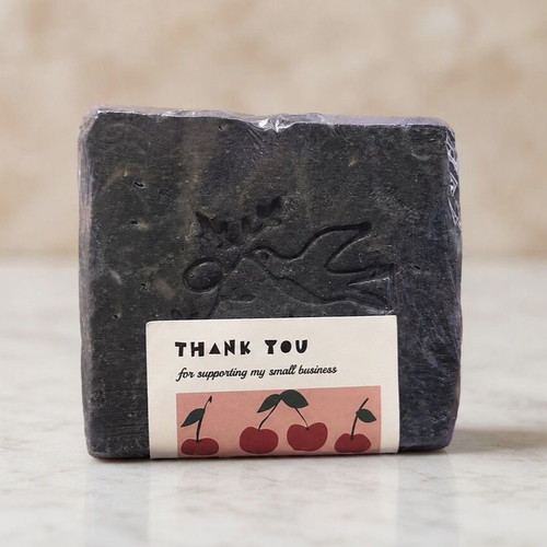 Handmade natural maturation soap for hands and body with activated charcoal
