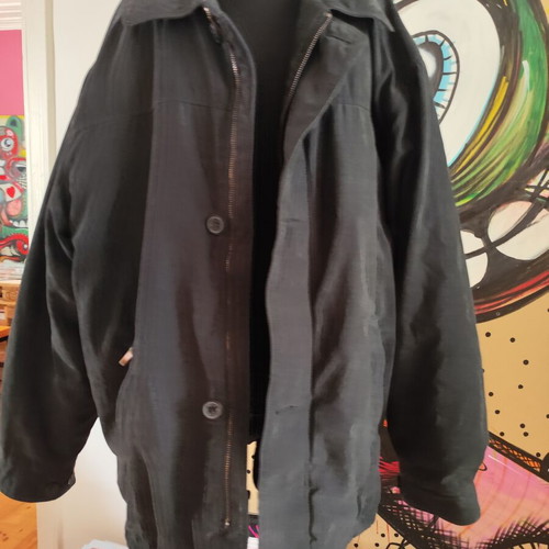 Men's jacket with inner vest like new, size M to L, black