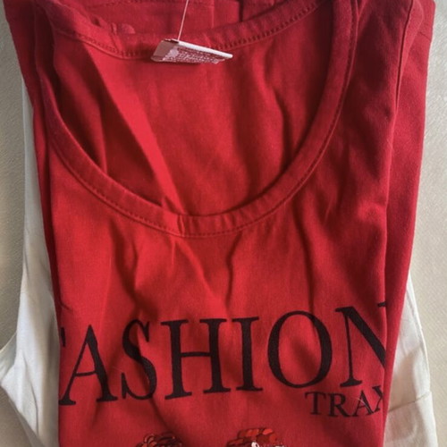 Trax Kids Set New Red Sleeveless Top and White Shorts
