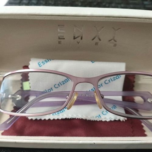 Envy Computer Glasses like new, purple and silver frame, blue light filter