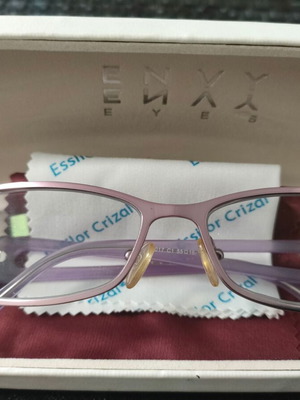 Envy Computer Glasses like new, purple and silver frame, blue light filter