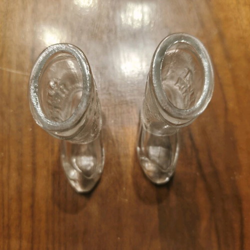 Glass toothpick holder like new, Jim Beam advertising set