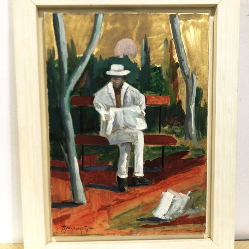 Oil Painting by P. Makris used, framed 70x90 cm