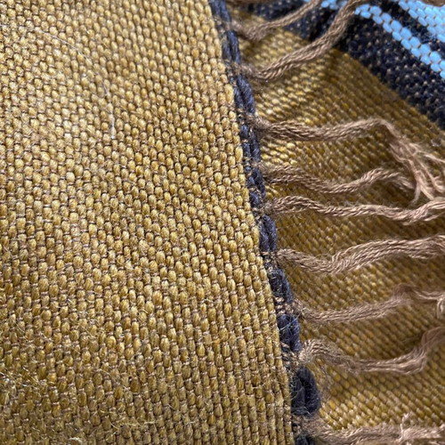 Vintage woven blanket used, 145 x 225 cm, high quality wool blend
