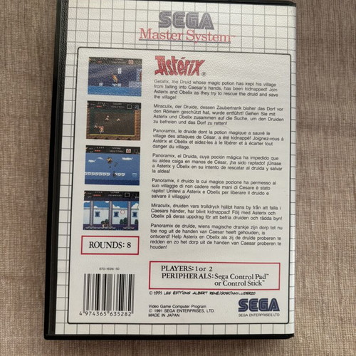 Asterix SEGA Master System complete game