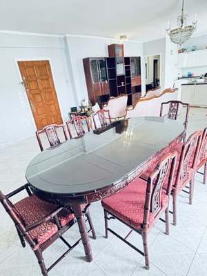 Τραπεζαρία Chinese Chippendale ανακατασκευασμένη, 8 θέσεων, faux bamboo