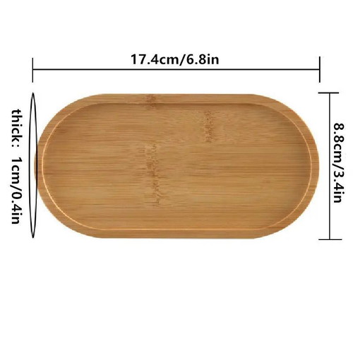 Bamboo rolling tray 17x8 cm new