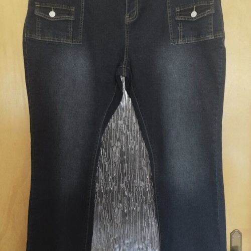 Stretch denim pants plus size XXXL, flawless, blue