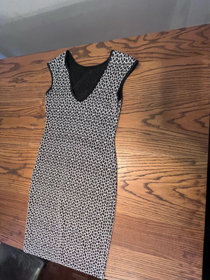 Dress tight fitted used, white, size S