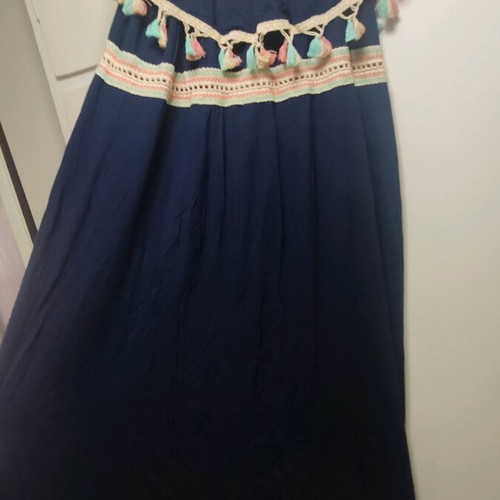 Just Perfect XL-XXL blue long dress with tassels like new