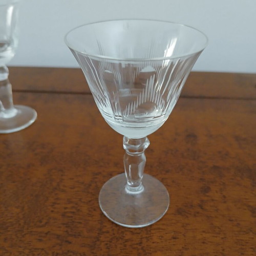 Liqueur glasses like new, set of 7, height 9.5 cm