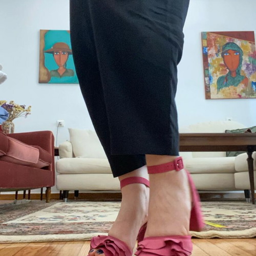 Stradivarius pink heels used, size 38, comfortable