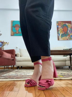 Stradivarius pink heels used, size 38, comfortable